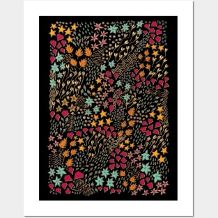 Colorful diamonds, stars & symbols Posters and Art